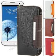 Estilo carteira de couro sintético Shell Capa para Samsung